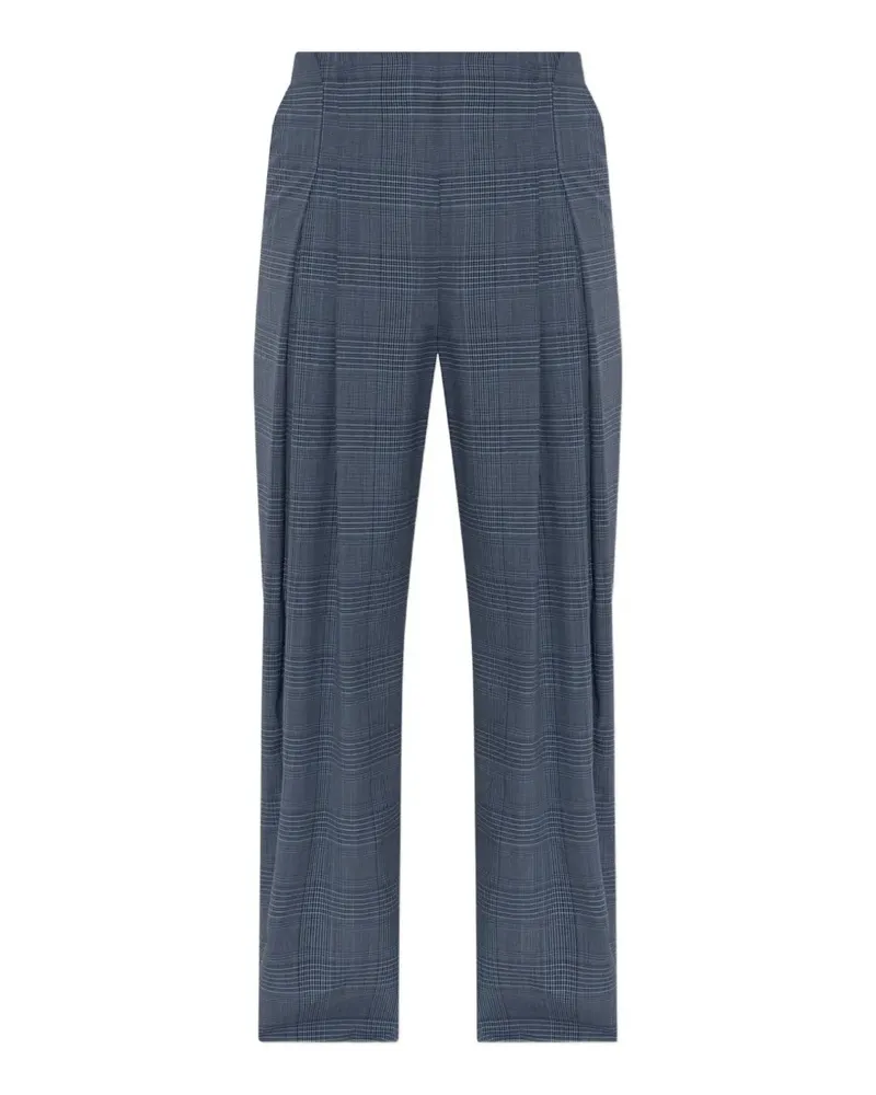 IRO check-pattern pleated trousers - Blau Blau