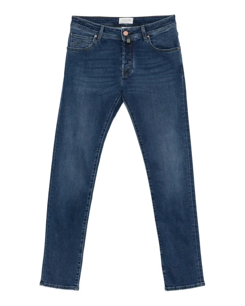Jacob Cohën Nick logo-patch jeans - Blau Blau
