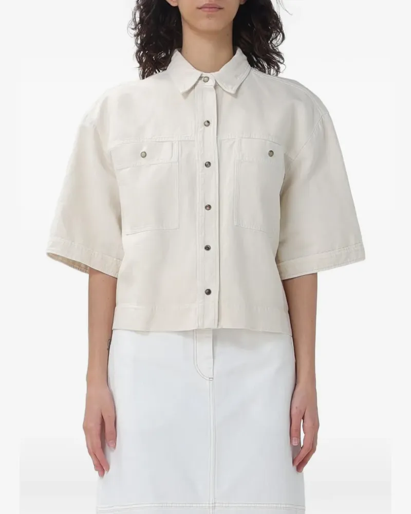 Brunello Cucinelli boxy short-sleeved shirt - Nude Nude