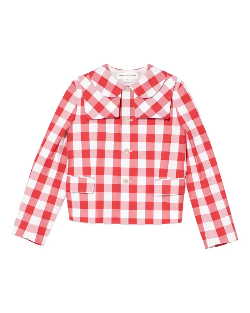 Comme des Garçons Jacke mit Vichy-Karo - Rot Rot