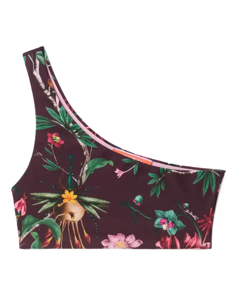 La DoubleJ One-Shoulder-Bikinioberteil - Violett Violett