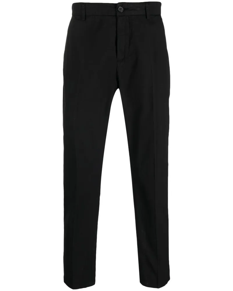 Department 5 Gerade Hose mit Logo-Patch - Schwarz Schwarz