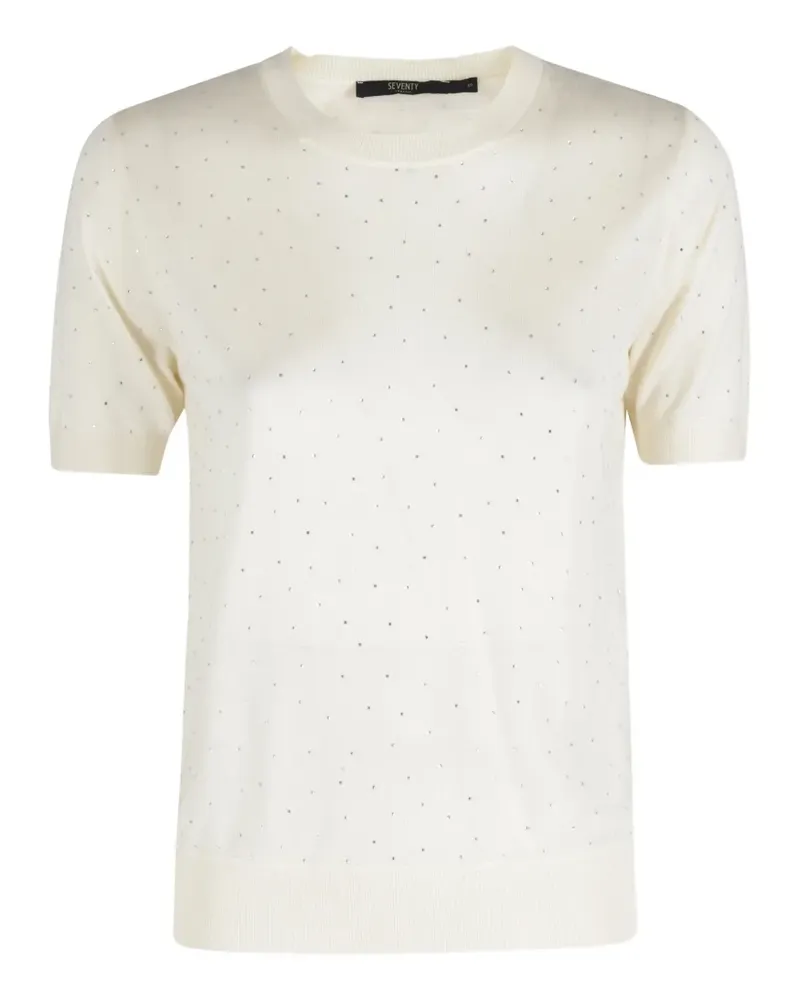 Seventy embellished T-shirt - Nude Nude