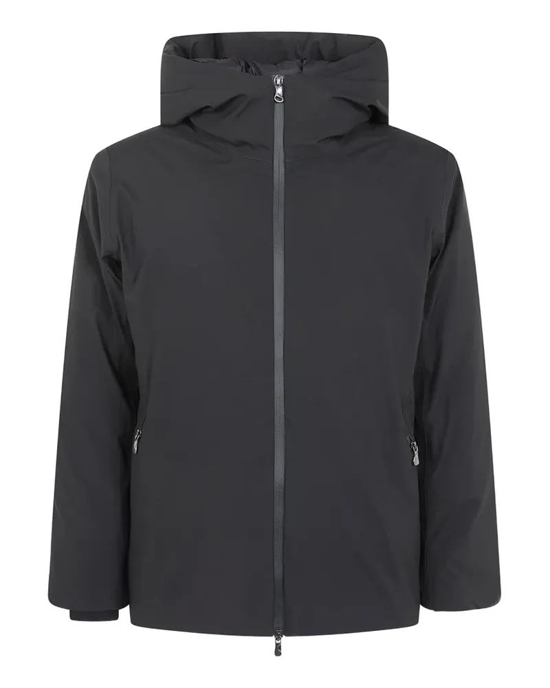 RAINS hooded zip-up jacket - Schwarz Schwarz
