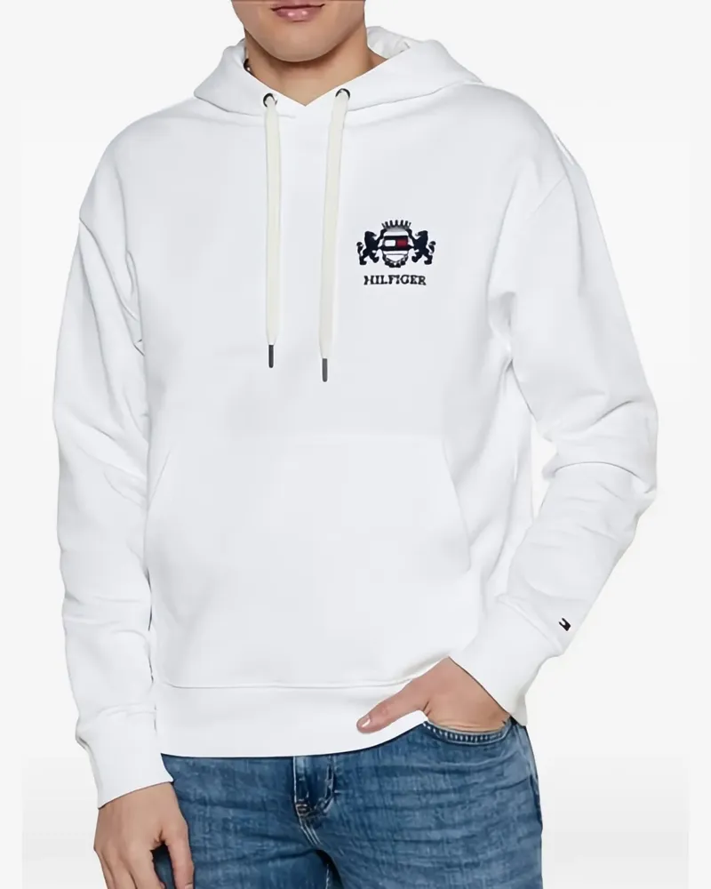 Tommy Hilfiger Crest Sweatshirt mit Kapuze - Weiß Weiß