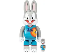 x Looney Tunes Space Jam: A New Legacy Bugs Bunny BE@RBRICK 100% und 400% Figuren-Set - Grau