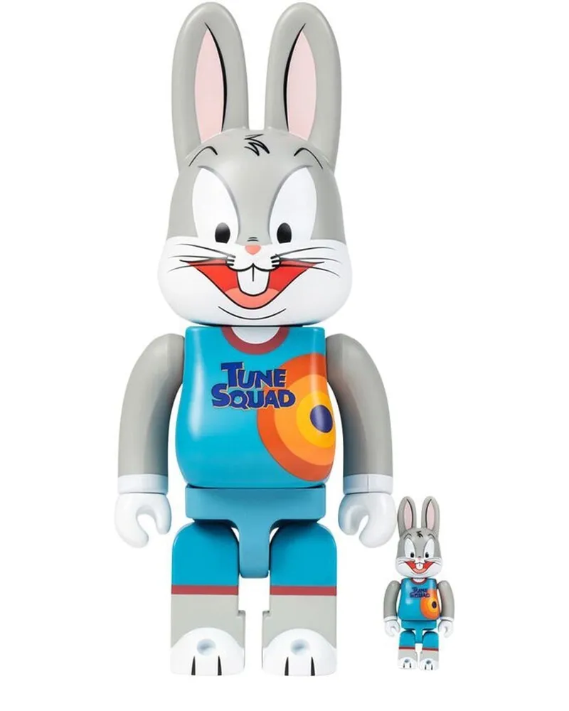 Medicom Toy x Looney Tunes Space Jam: A New Legacy Bugs Bunny BE@RBRICK 100% und 400% Figuren-Set Grau