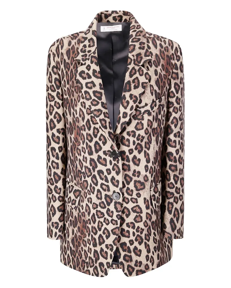 Alberto Biani leopard-print blazer - Nude Nude