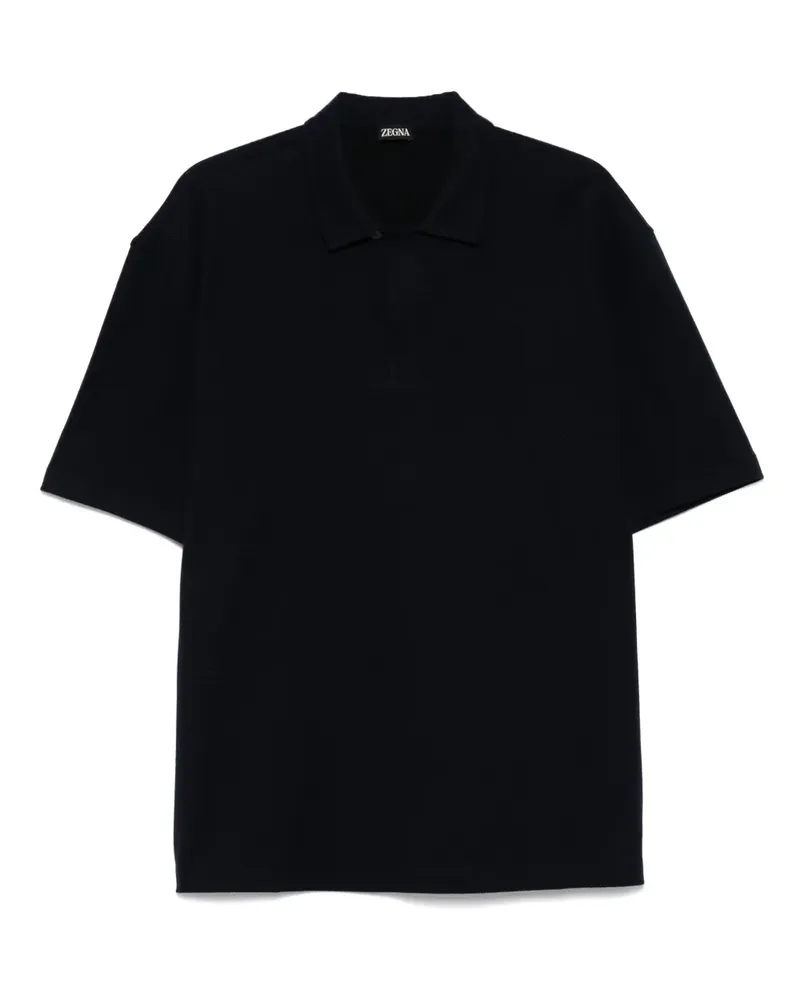 Ermenegildo Zegna Poloshirt aus Piqué - Blau Blau