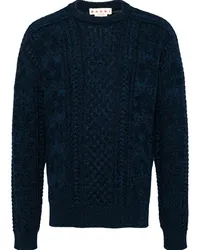 Marni Pullover mit Zopfmuster Blau