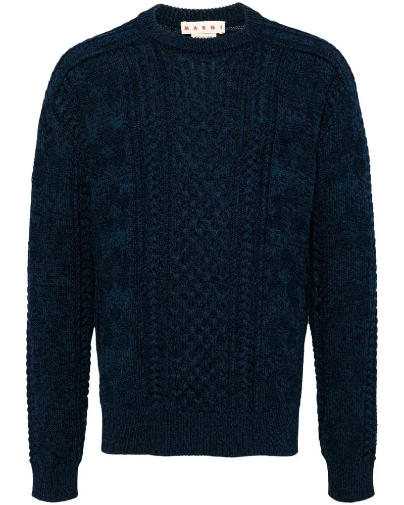 Marni Pullover mit Zopfmuster - Blau Blau