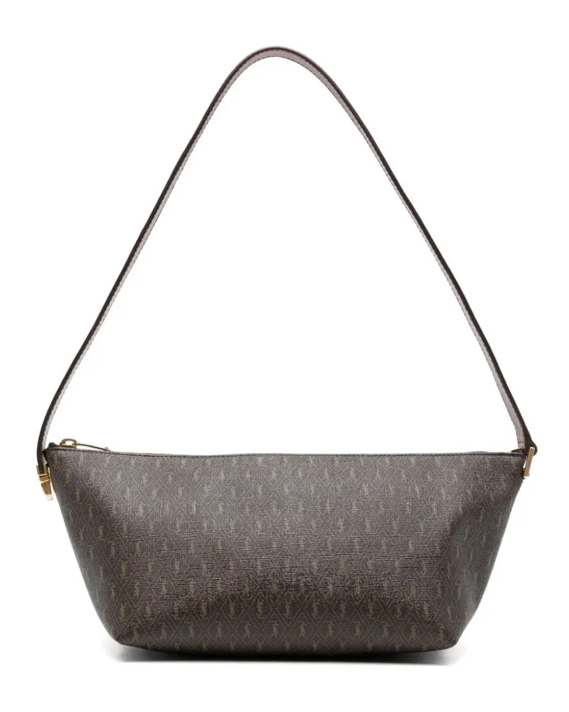Saint Laurent Schultertasche mit Monogramm-Print - Braun Braun