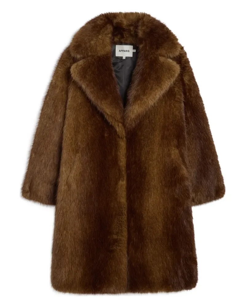 APPARIS Steffi notch-lapel coat - Braun Braun