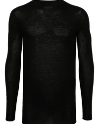 Rick Owens Gerippter Strickpullover Schwarz