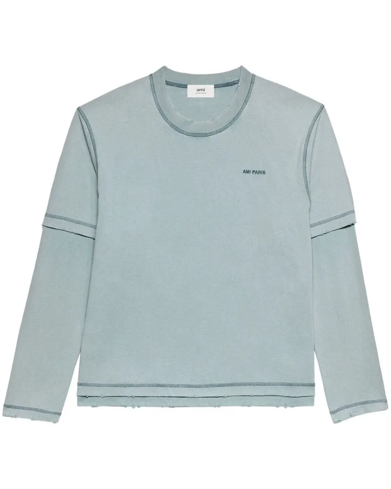 AMI Paris Ami de Coeur Sweatshirt - Blau Blau