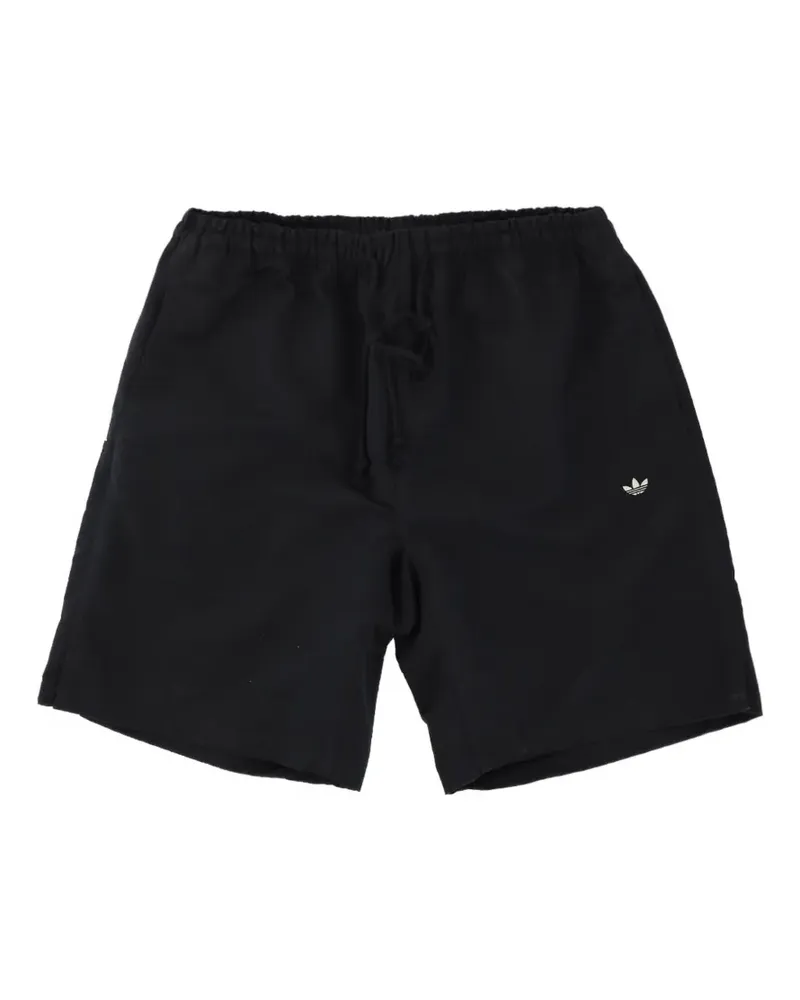 Song For The Mute x Adidas 007 logo-embroidered side-stripe shorts - Schwarz Schwarz