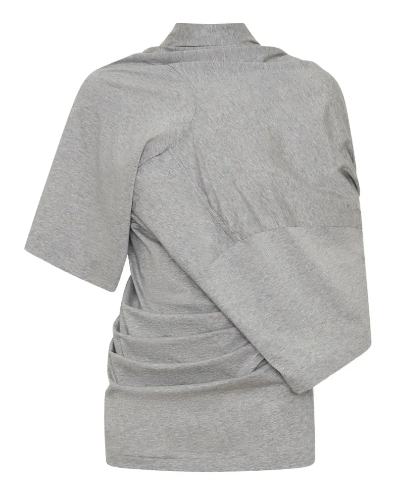 Christopher Esber Drapiertes Distort T-Shirt - Grau Grau