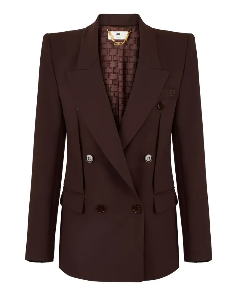 Elisabetta Franchi double-breasted blazer - Braun Braun