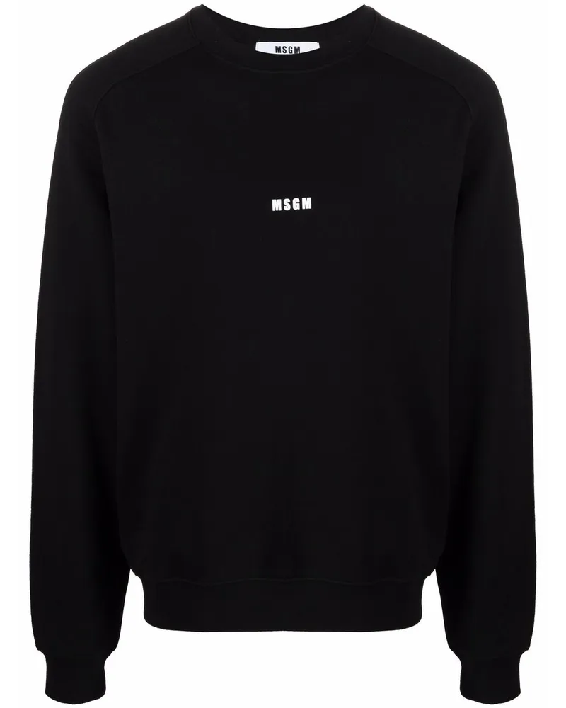 MSGM Sweatshirt mit Logo-Print Schwarz