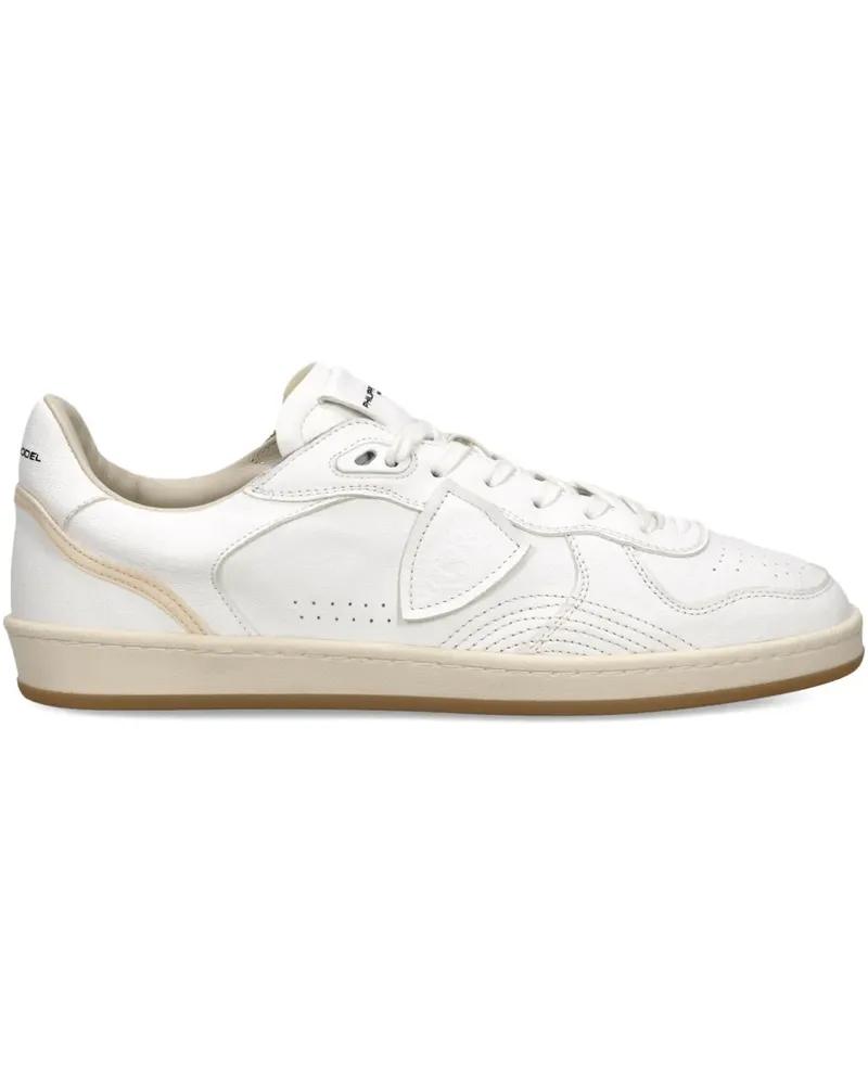 Philippe Model Pegal Sneakers mit perforiertem Einsatz - Weiß Weiß