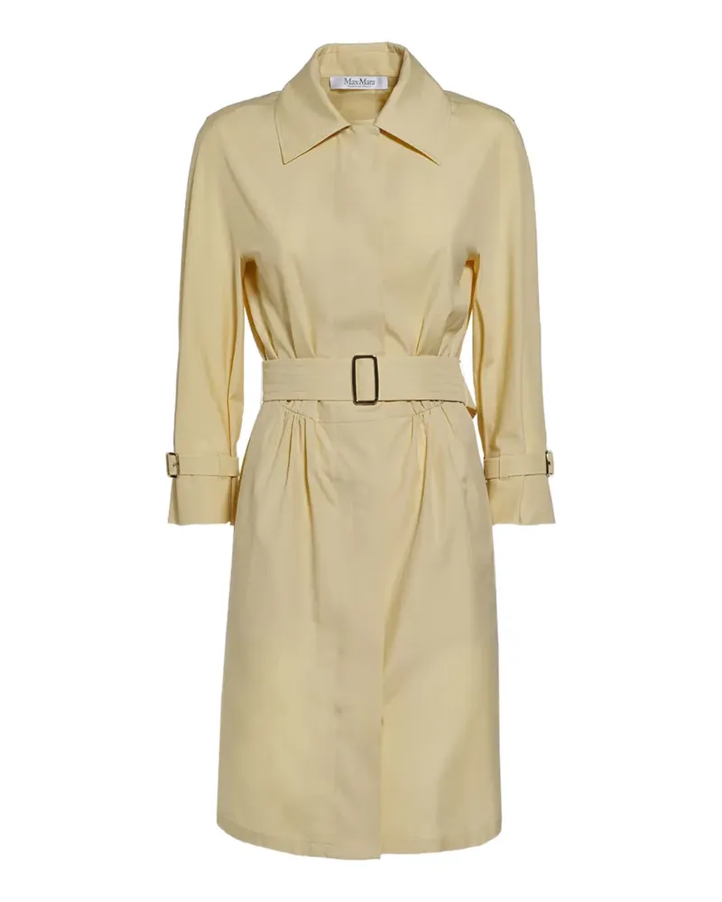 Max Mara Saio Gürtel-Kleid mit Hemdkragen - Nude Nude