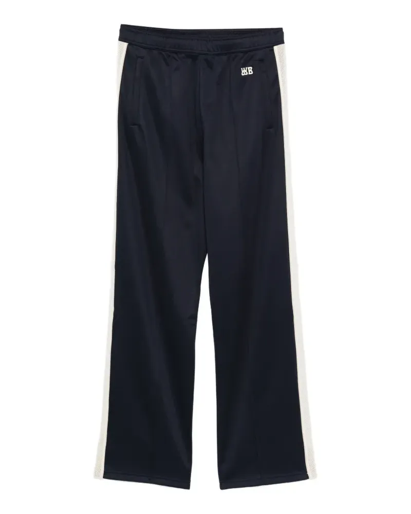 Wales Bonner logo-embroidered striped track pants - Blau Blau