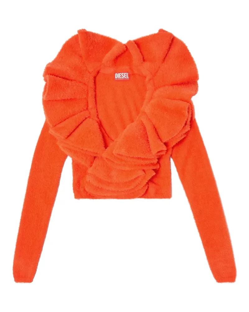 Diesel Gerüschter Plush Cardigan - Orange Orange