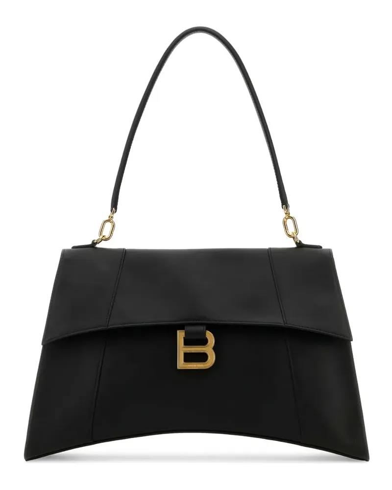 Balenciaga Mittelgroße Hourglass Schultertasche - Schwarz Schwarz