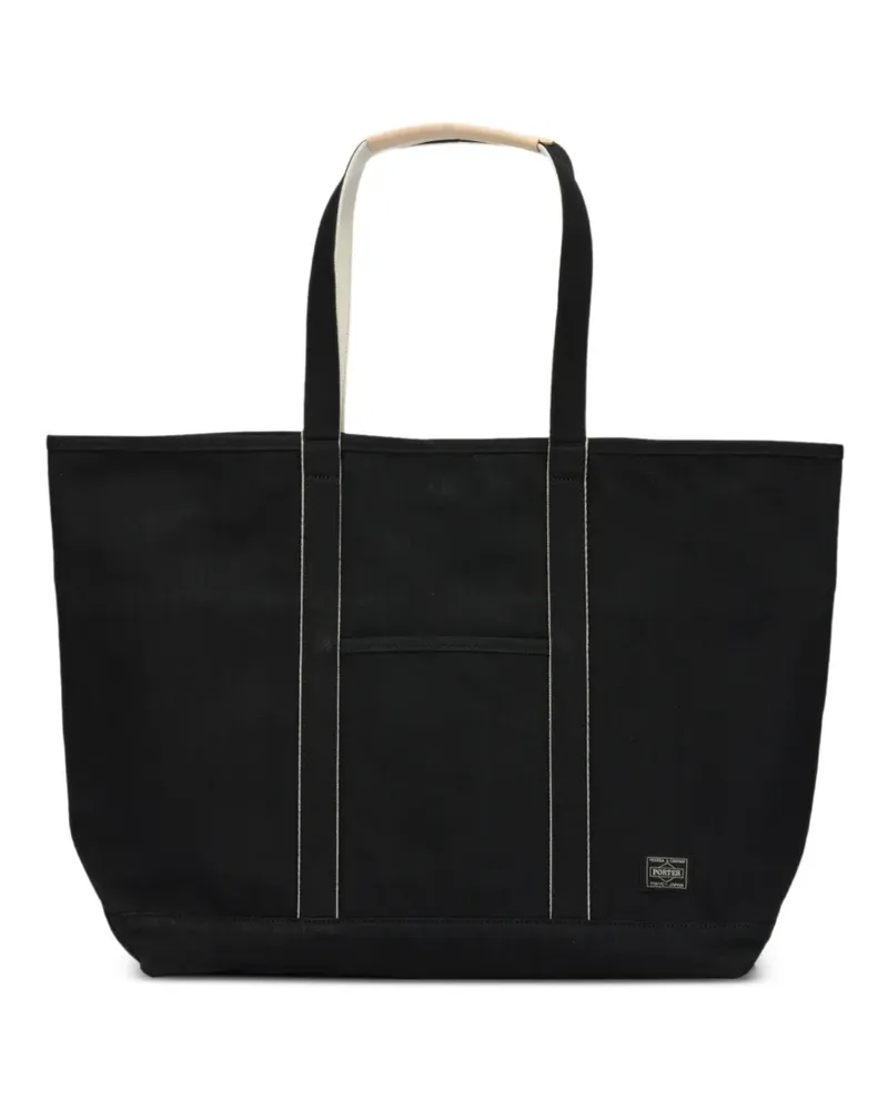 PORTER-YOSHIDA & CO logo-patch shoulder bag - Schwarz Schwarz