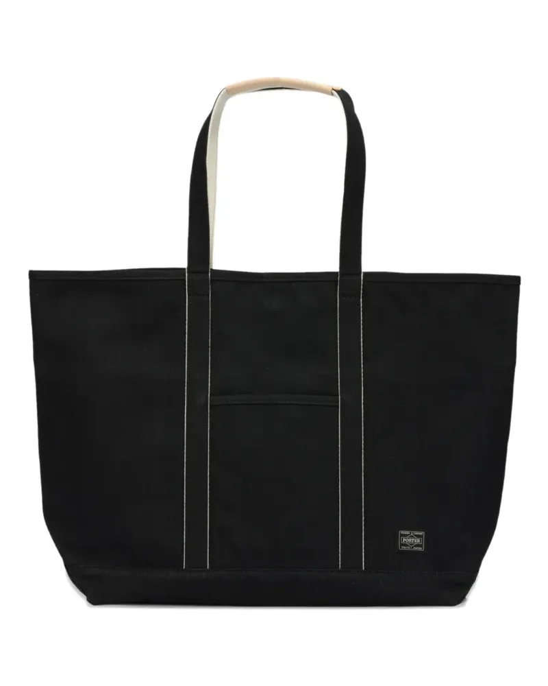 PORTER-YOSHIDA & CO logo-patch shoulder bag - Schwarz Schwarz