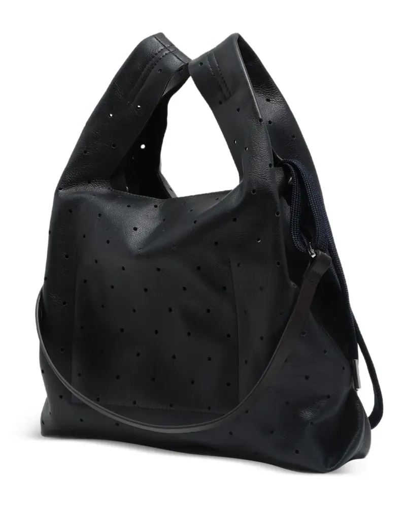 BIMBA Y LOLA Schultertasche mit perforiertem Kordelzug - Schwarz Schwarz