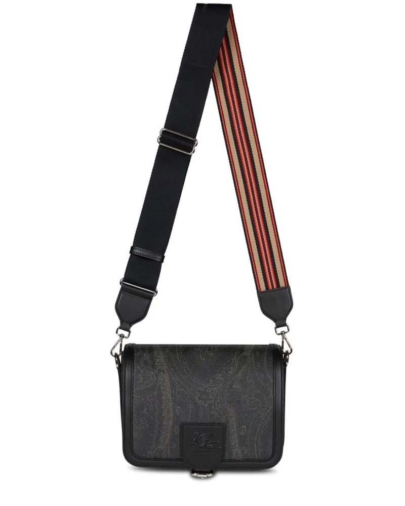 Etro Kleine Essential Kuriertasche mit Paisley-Print - Schwarz Schwarz