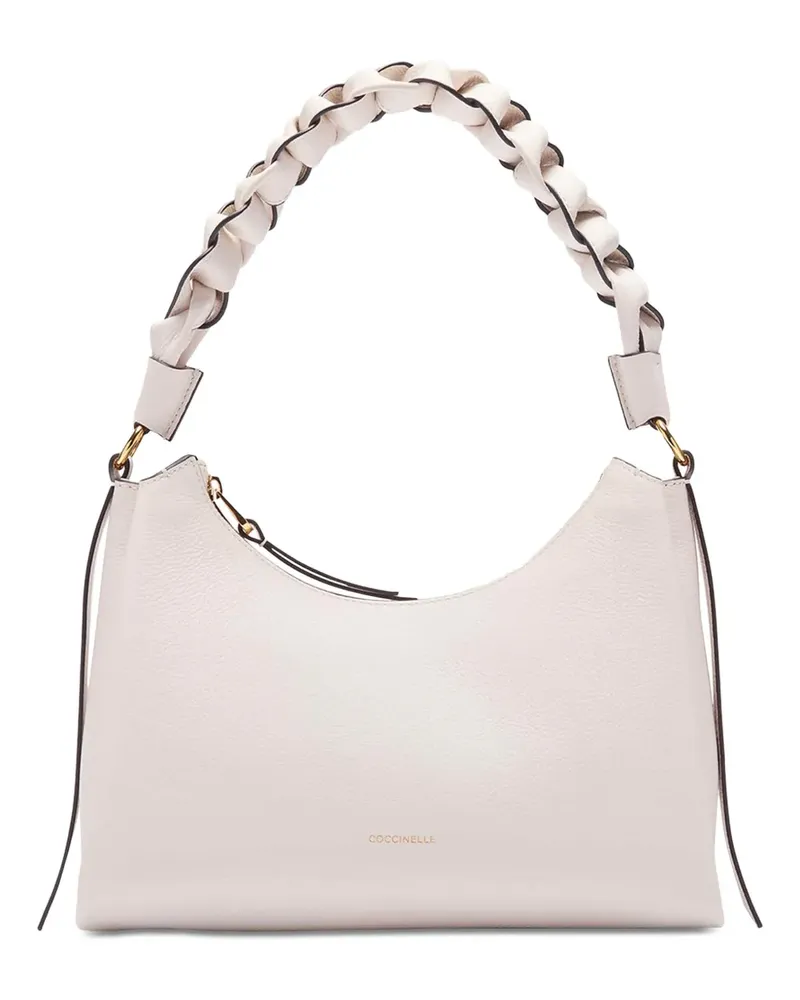 Coccinelle Schultertasche aus Leder - Weiß Weiß