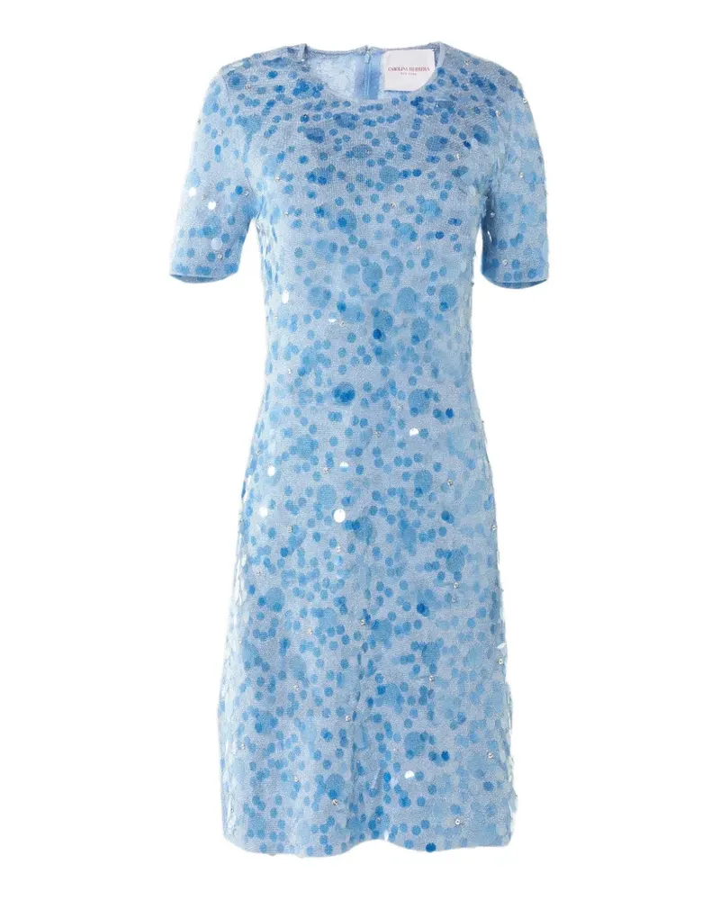 Carolina Herrera New York Minikleid mit Pailletten - Blau Blau