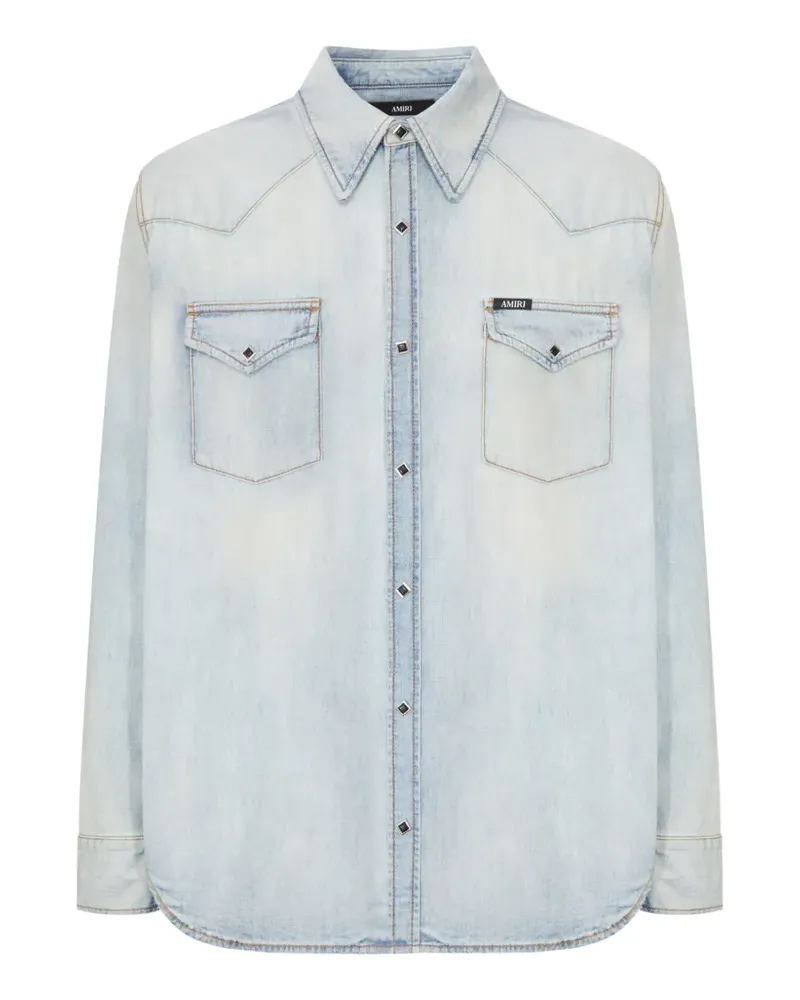 Amiri Western denim long sleeve shirt - Blau Blau