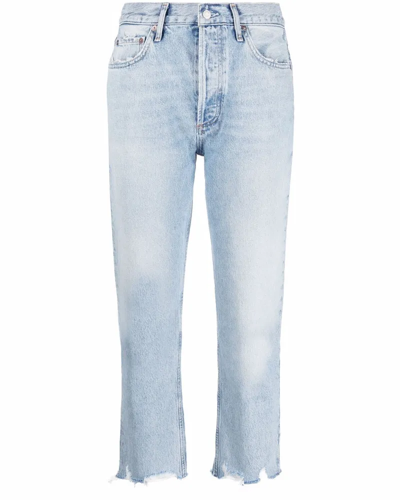 AGOLDE Riley Cropped-Jeans - Blau Blau