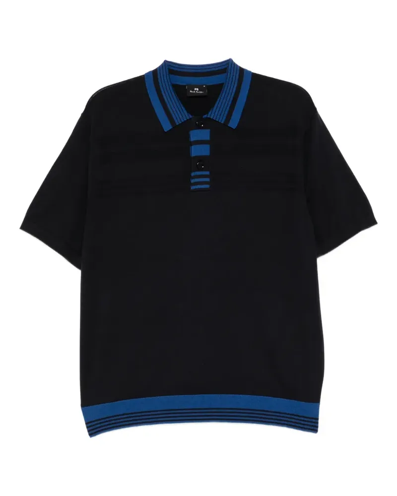 Paul Smith Gestreiftes Poloshirt - Schwarz Schwarz