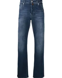 Billionaire Straight-Leg-Jeans mit Wappen Blau