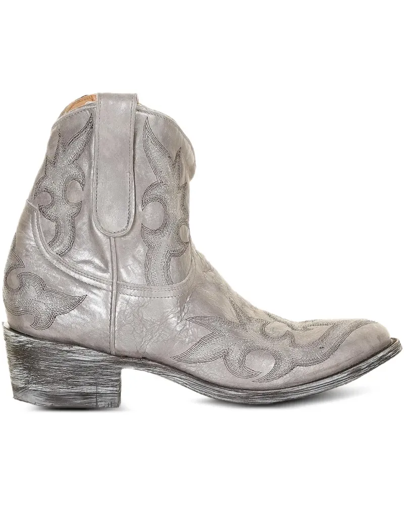 Mexicana Western Stiefel im Metallic-Look 40mm - Silber Silber