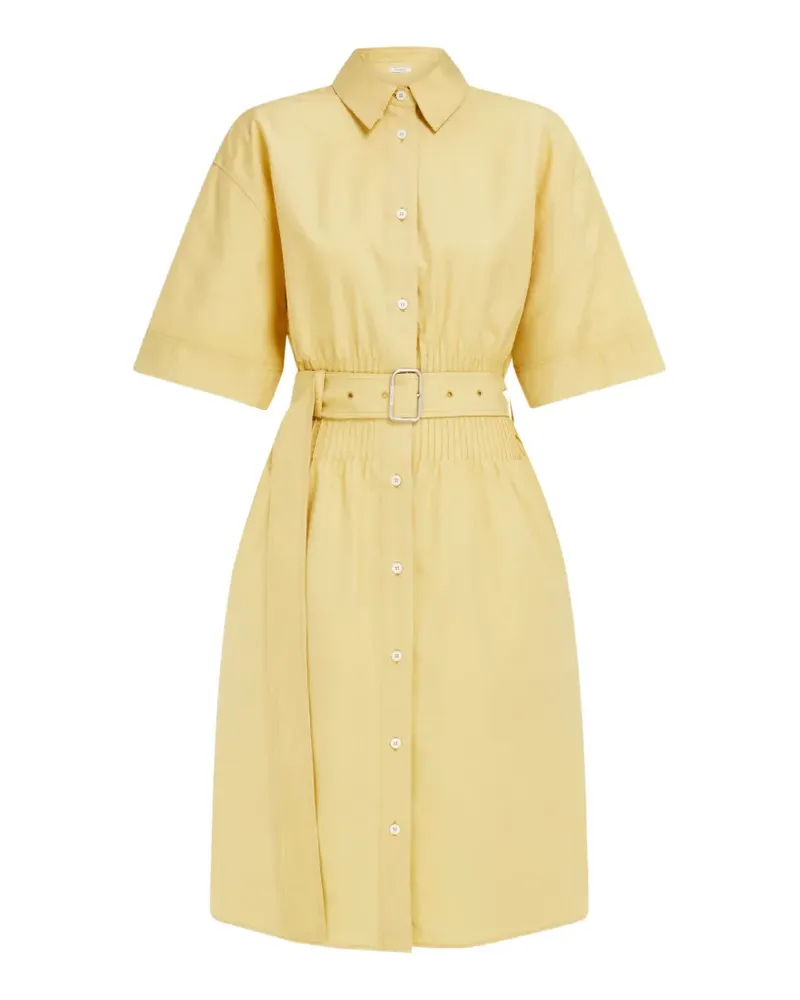Ferragamo Hemdkleid aus Baumwolle und Seide - Gelb Gelb