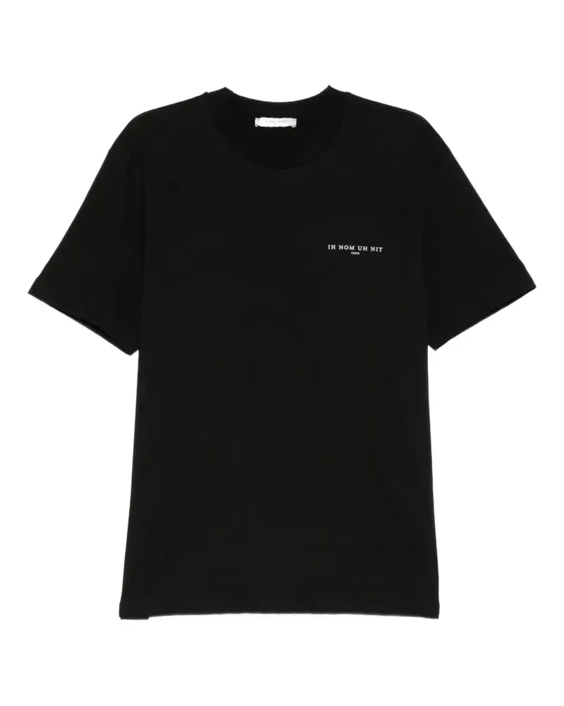 IH NOM UH NIT T-Shirt mit Rosen und Perlen - Schwarz Schwarz