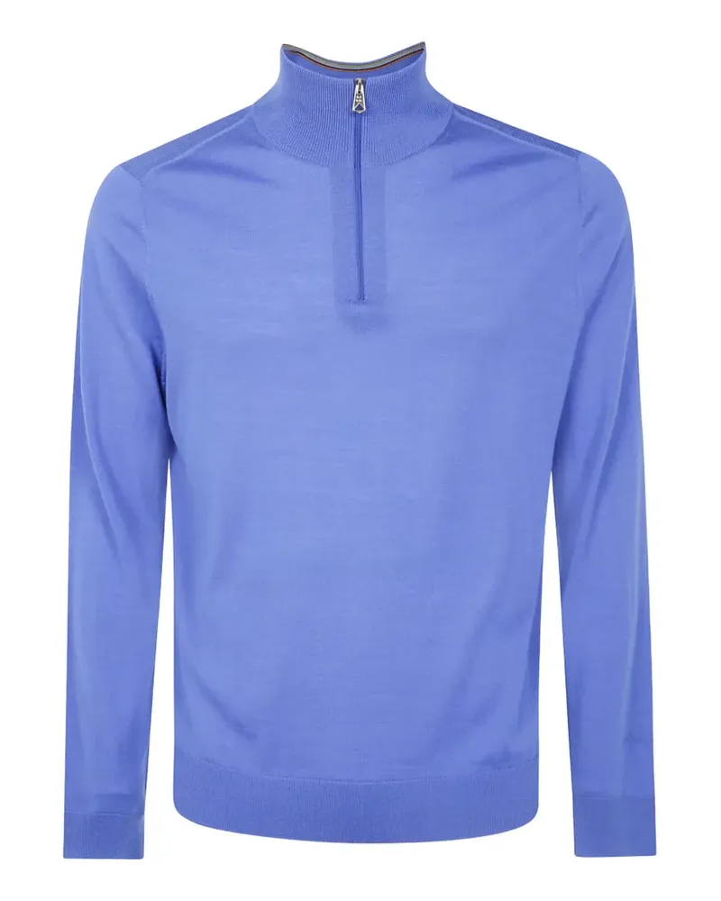 Paul Smith quarter-zip wool sweater - Blau Blau