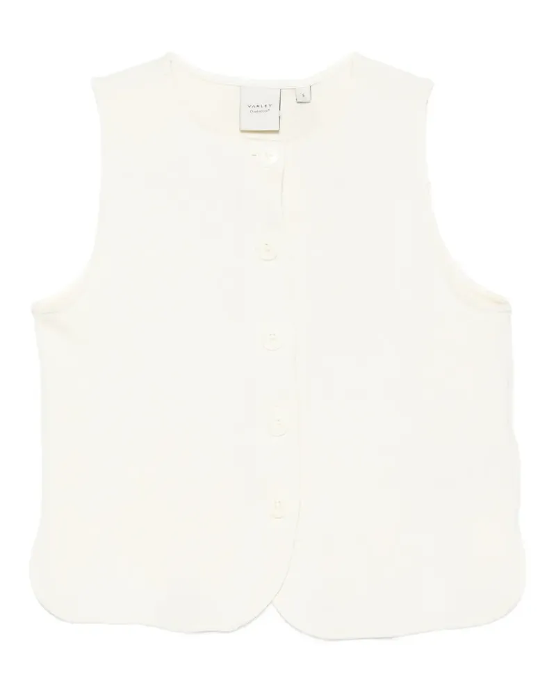 Varley Josie button-front vest - Nude Nude