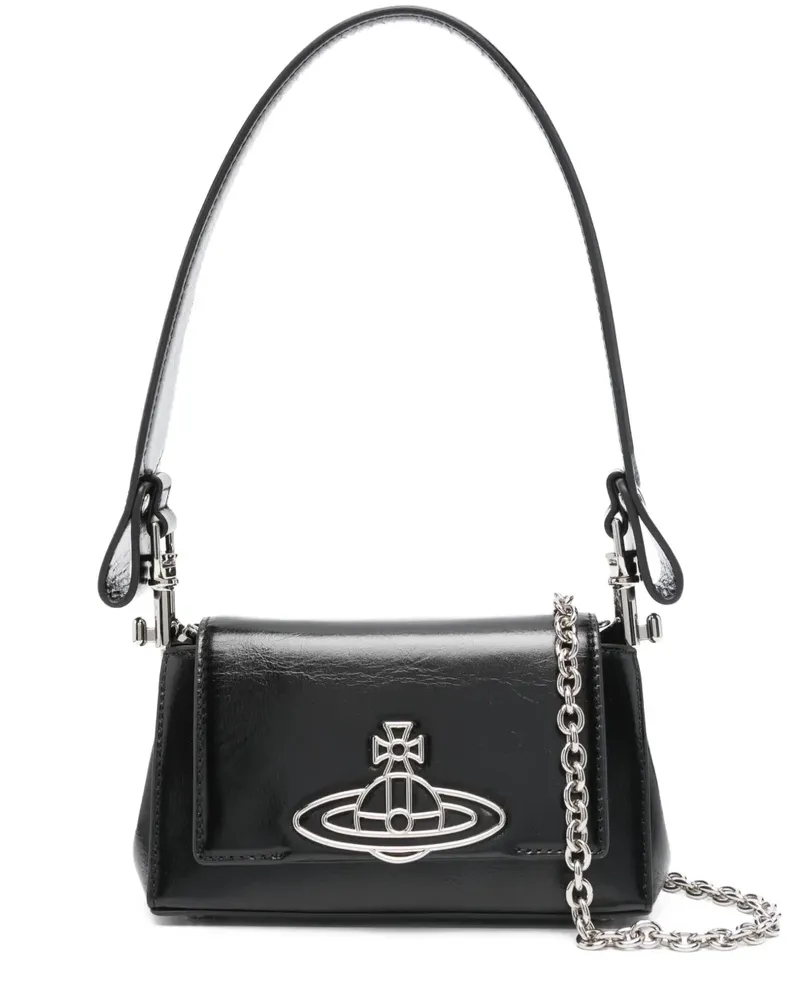 Vivienne Westwood Schultertasche mit Haselnussbraun - Schwarz Schwarz