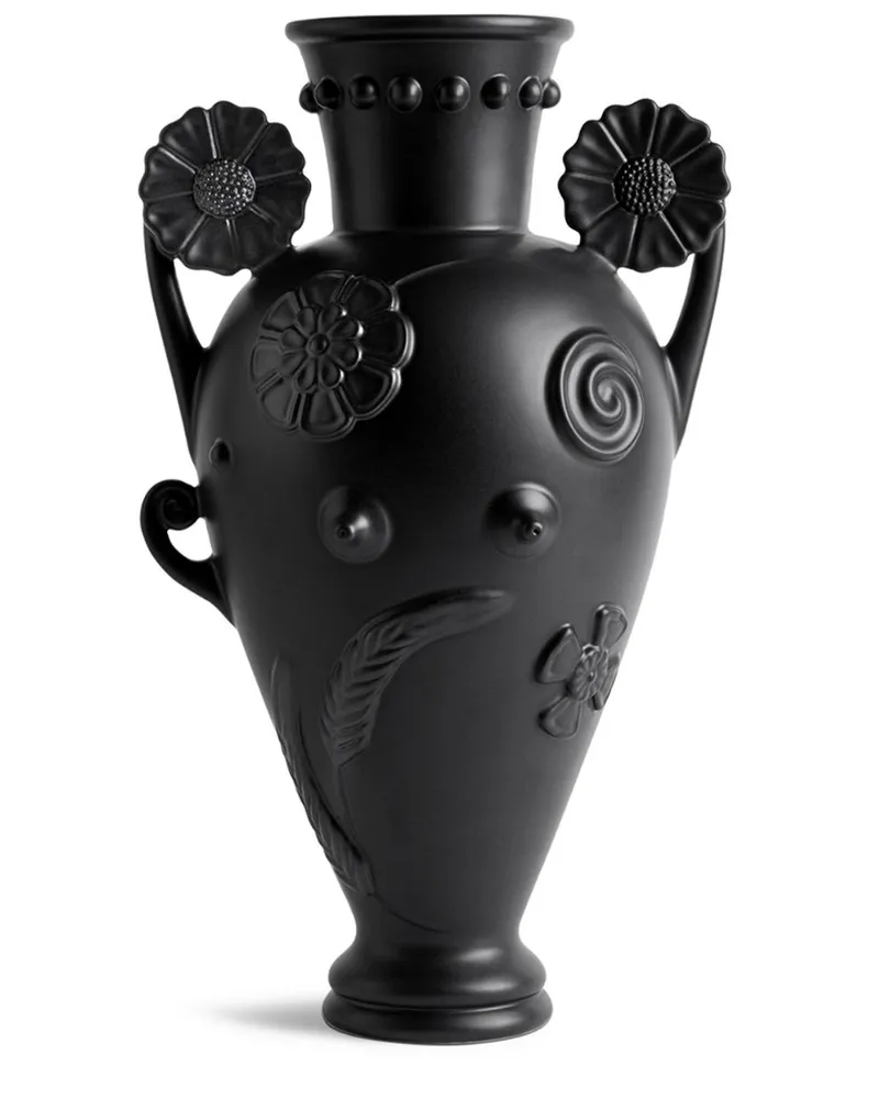 L’OBJET Pantheon Persephone Porzellanvase (47cm x 26,5cm) - Schwarz Schwarz