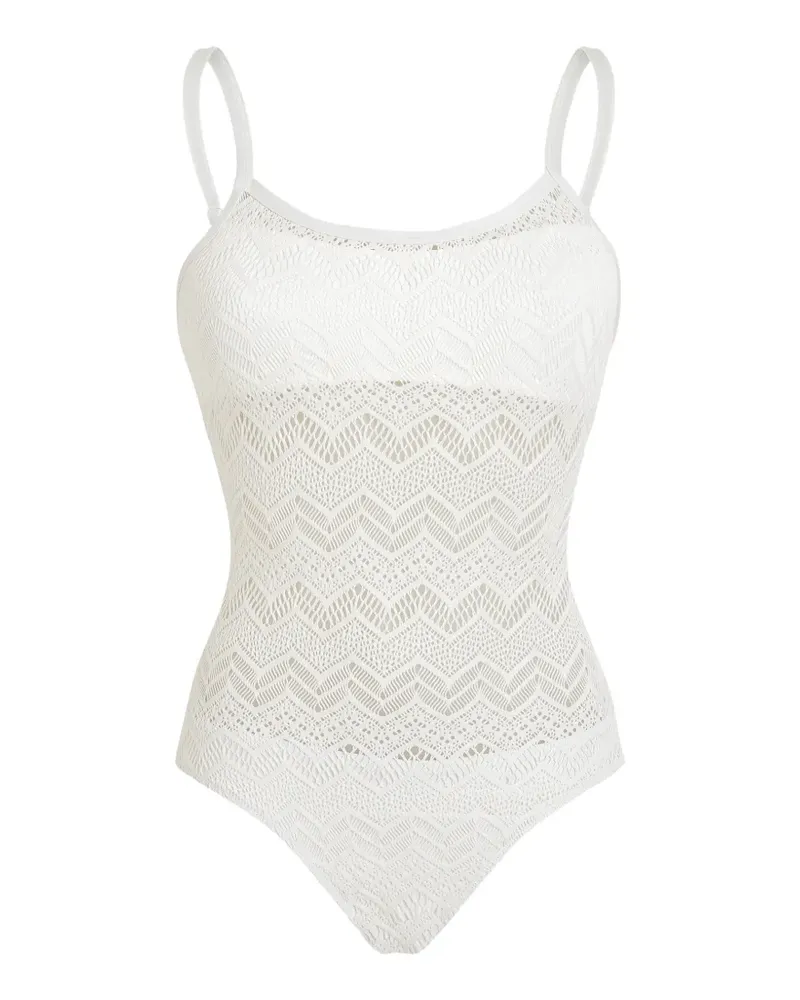 Vilebrequin zigzag-pattern swimsuit - Weiß Weiß