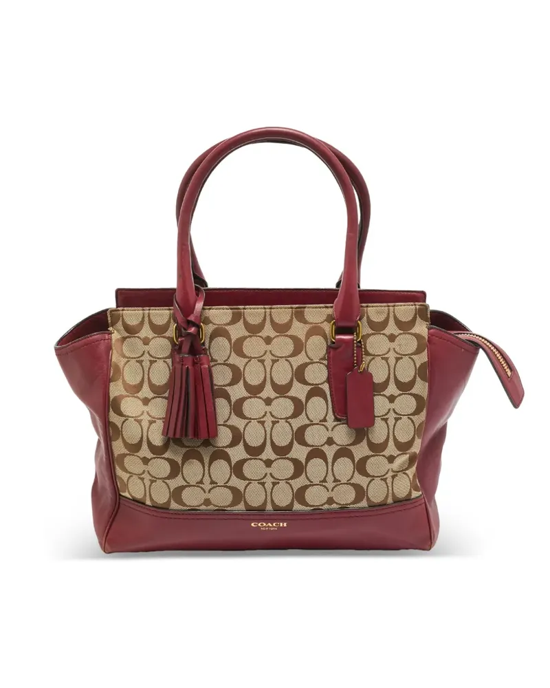 Coach medium Legacy tassel tote bag - Rot Rot