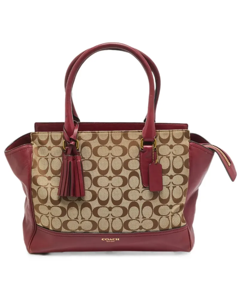 Coach medium Legacy tassel tote bag - Rot Rot