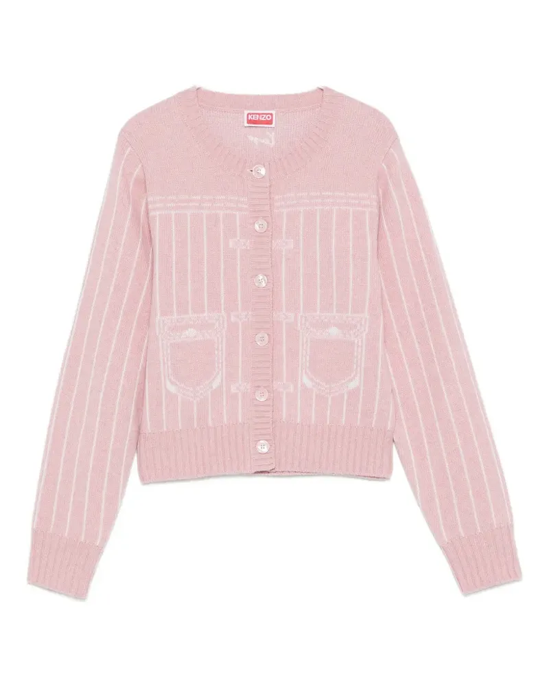 Kenzo striped buttonned cardigan - Rosa Rosa