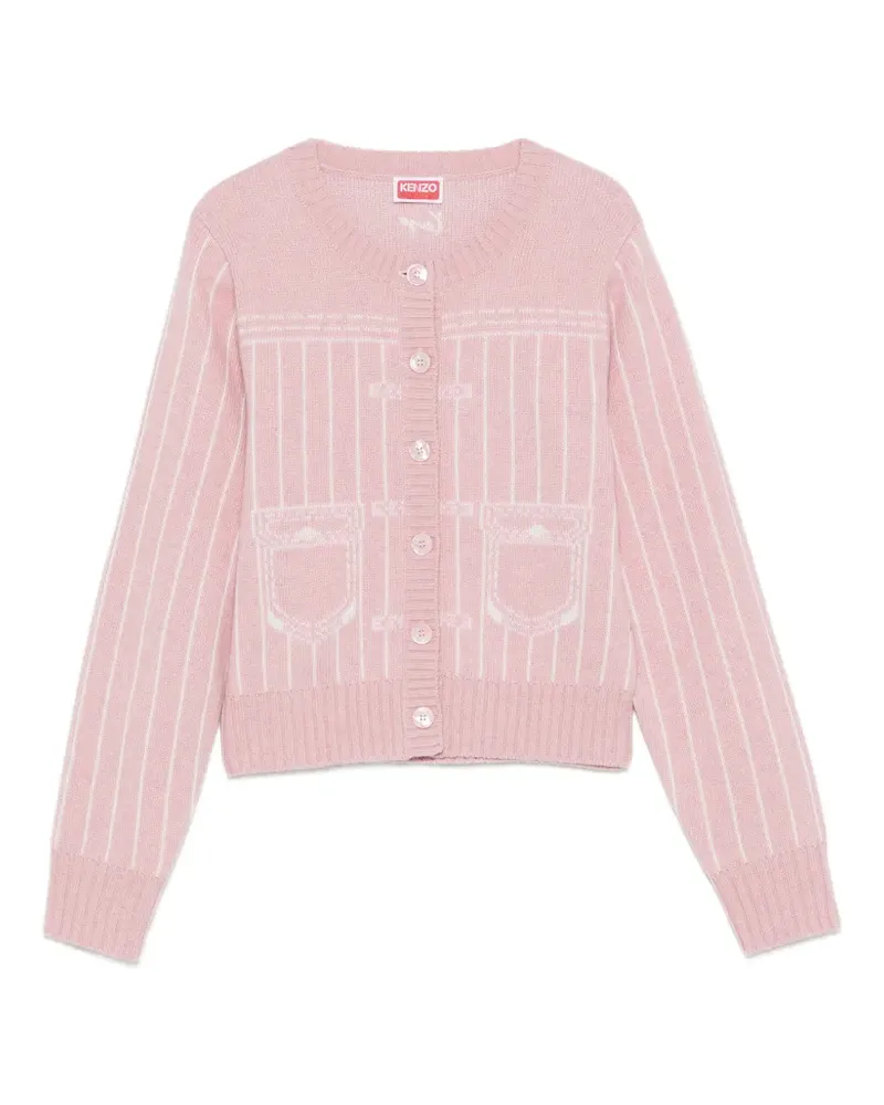 Kenzo striped buttonned cardigan - Rosa Rosa